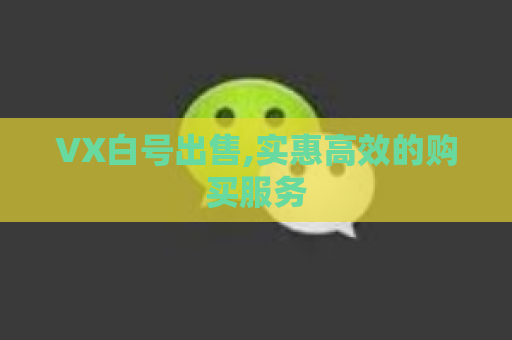 VX白号出售,实惠高效的购买服务