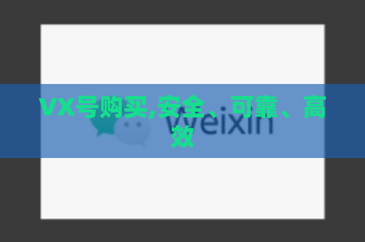 VX号购买,安全、可靠、高效