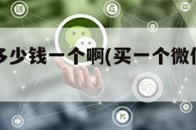 买微信号多少钱一个啊(买一个微信号大概什么价)