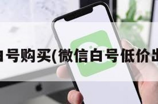vx白号购买(微信白号低价出售)